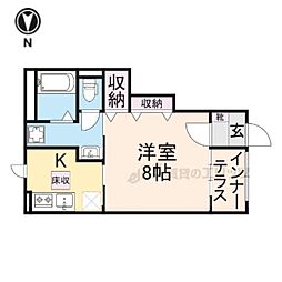 Euphoria(ユーフォリア) 1Kの間取図画像