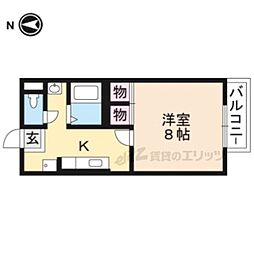 ハーベスト21 1Kの間取図画像