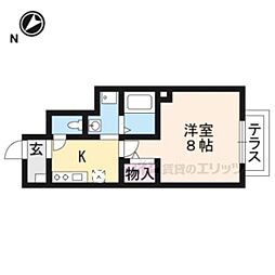 エストゥディオ24 1Kの間取図画像