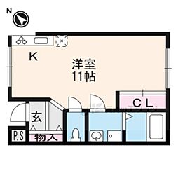 セルフィーユ守山 ワンルームの間取図画像