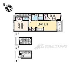 ベル・カーサ 2LDKの間取図画像