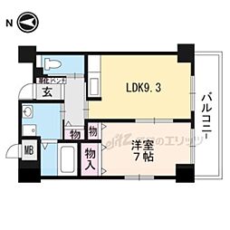 アベニール 1LDKの間取図画像
