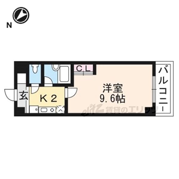 シャン・ド・フルール竹村 1106｜滋賀県草津市追分２丁目(賃貸マンション1K・1階・25.50㎡)の写真 その2