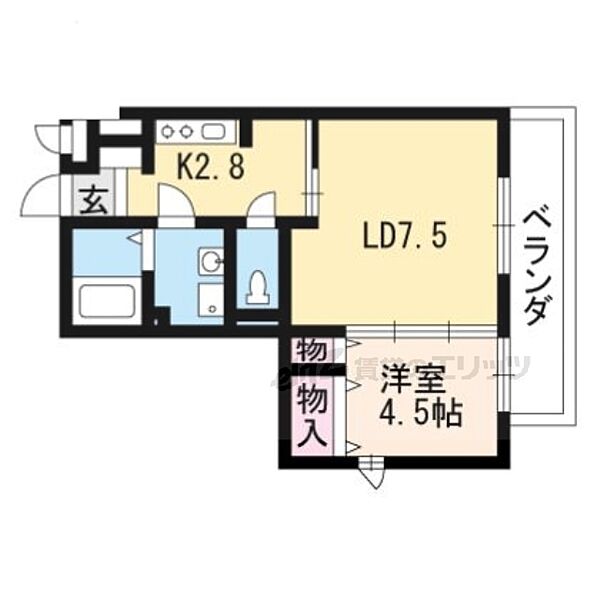 滋賀県東近江市八日市本町(賃貸アパート1LDK・1階・36.43㎡)の写真 その2