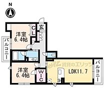 滋賀県大津市中庄２丁目（賃貸マンション2LDK・3階・62.91㎡） その2