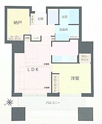 東京ツインパークスライトウイング 1SLKの間取図画像