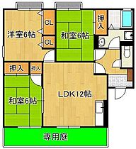 セジュールタナカ  ｜ 福岡県北九州市八幡西区本城1丁目（賃貸アパート3LDK・1階・70.36㎡） その2