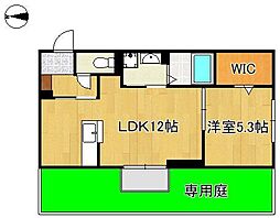 D-ROOM本城東 A棟 1LDKの間取図画像