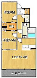 グレイス早川2 2LDKの間取図画像