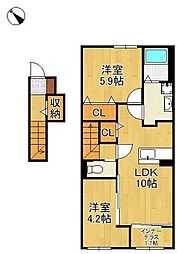 ボンシャンス楠木 2階/-