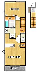 シャルマンはなのまち 1LDKの間取図画像