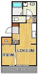 ソレールヴィラ 1LDKの間取図画像