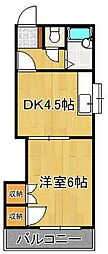 医生ヶ丘ハイツ 1DKの間取図画像