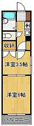 ジョイフル折尾1 2Kの間取図画像