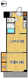 コンフォルト1 1LDKの間取図画像