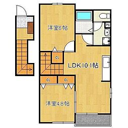 マーベラス・コートSC 2LDKの間取図画像