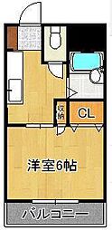 ゆにはコーポかなだ1 1DKの間取図画像