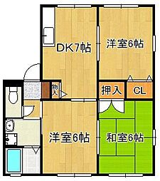 エスポワール 3DKの間取図画像
