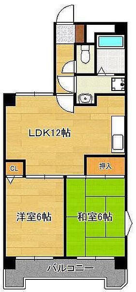 福岡県北九州市八幡西区鷹の巣1丁目(賃貸マンション2LDK・7階・51.17㎡)の写真 その2