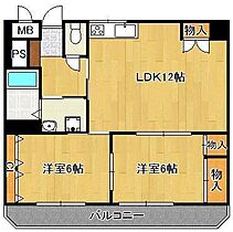 ロイヤルハイツ鷹の巣  ｜ 福岡県北九州市八幡西区鷹の巣1丁目（賃貸マンション2LDK・4階・59.00㎡） その2