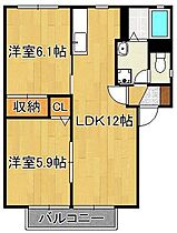 アンジェリカB棟  ｜ 福岡県北九州市八幡西区北筑2丁目（賃貸アパート2LDK・2階・50.78㎡） その2