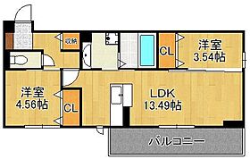 Polonia　Wakamatsu　A棟  ｜ 福岡県北九州市若松区用勺町（賃貸アパート2LDK・2階・55.89㎡） その2