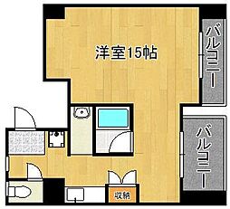 ベルガ菅原 7階ワンルームの間取り
