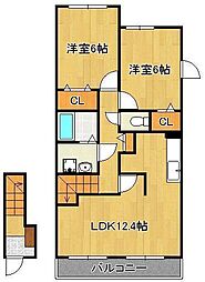 ファイン若松A 2階