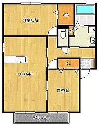 シャンスアイ 2LDKの間取図画像