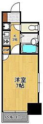 ダイナコートピア黒崎2 1Kの間取図画像