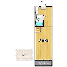 ジョイフル東鳴水 ワンルームの間取図画像