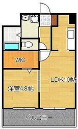 アルカーノ 1LDKの間取図画像
