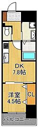 シュライン恵比寿タワーレジデンス 1DKの間取図画像