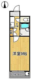 キャステール八千代 1Kの間取図画像