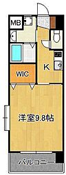 サージュ陣原 1Kの間取図画像