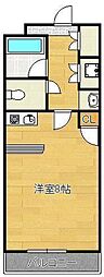 ジュネス陣原 ワンルームの間取図画像