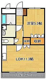 花みずき 1LDKの間取図画像