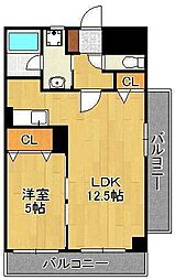 アヴァンセ陣原駅前 1LDKの間取図画像