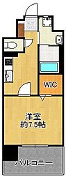 ルークス紅梅 1Kの間取図画像