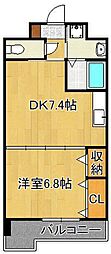 グレイスガーデン岬の山 1DKの間取図画像