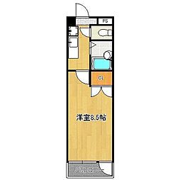 コンドミニアム穴生駅前 1Kの間取図画像