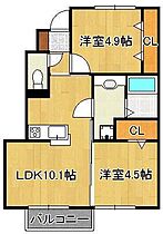 メゾンド・グロウ23  ｜ 福岡県北九州市八幡西区楠橋西2丁目（賃貸アパート2LDK・1階・45.52㎡） その2