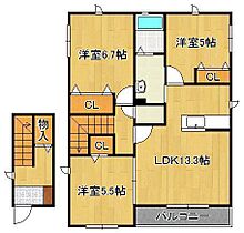 ＰＯＬＡＲＩＳI  ｜ 福岡県北九州市八幡西区永犬丸南町2丁目（賃貸アパート3LDK・2階・74.81㎡） その2