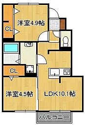 間取図画像 2LDK