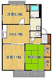 サンハイツ永犬丸C 2階