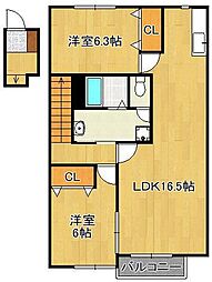 グランドステージ 2LDKの間取図画像