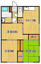 ハイコーポ清隆 3DKの間取図画像