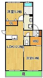 フルハウス 2LDKの間取図画像