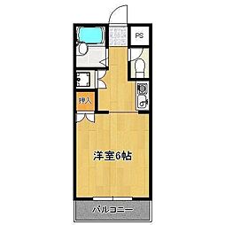 ガルヴォ三ヶ森 1Kの間取図画像