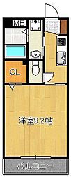 パークサイド 1Kの間取図画像
